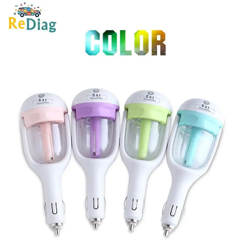 

1Pcs 12V Car Steam Air Humidifier Aroma Diffuser Mini Air Purifier Aromatherapy Essential Oil Diffuser Mist Maker Fogge