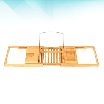 

1 Pc Bathtub Rack Prime Durable Sturdy Bamboo Premium Tray Shelf for Home Bathroom