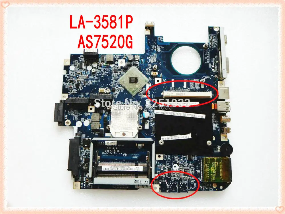 LA 3581P MBAK302002 для материнской платы ноутбука ACER 7520G MB.AK302.002 ICW50 MBAK302003 MB.AK302.003 L10