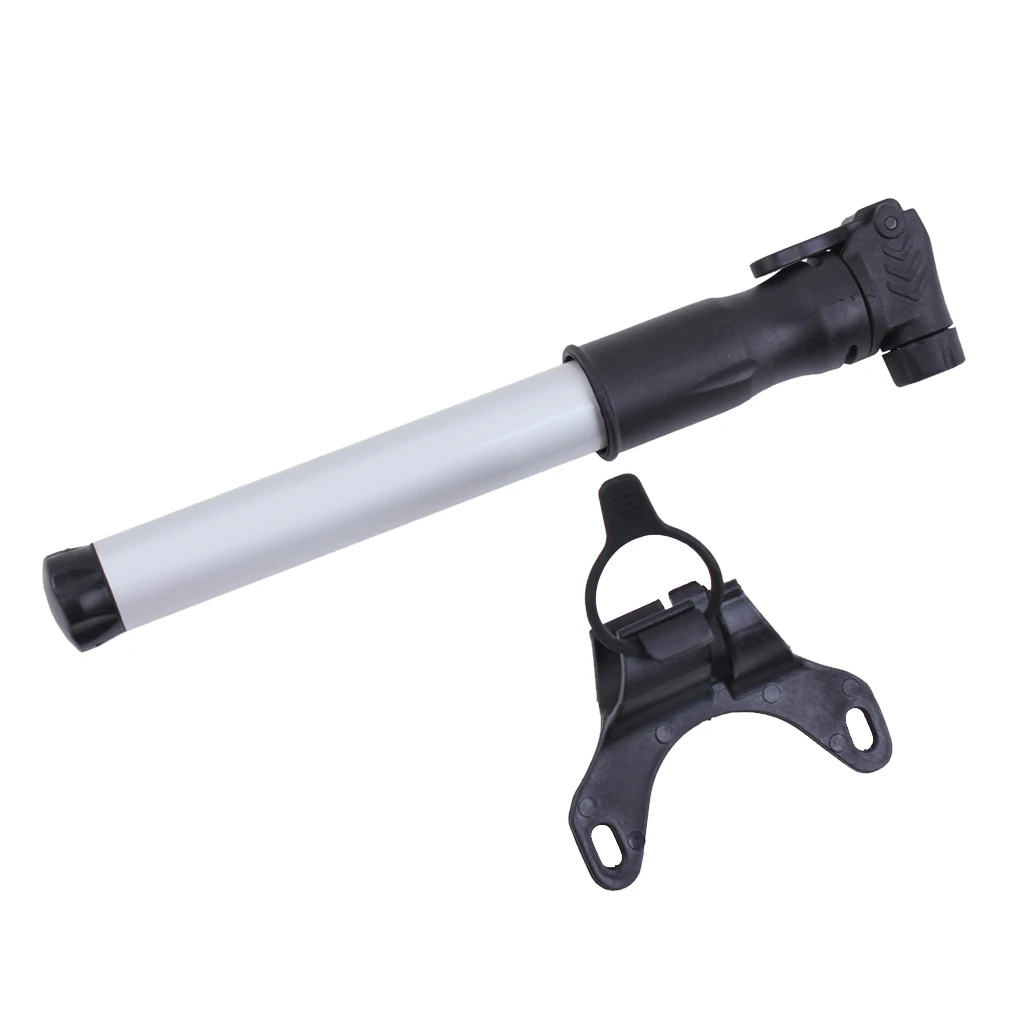 Mini Bike Pump with Frame-Mounted Clamp Fits for Universal Bicycle Bikes, Durable and Lightweight