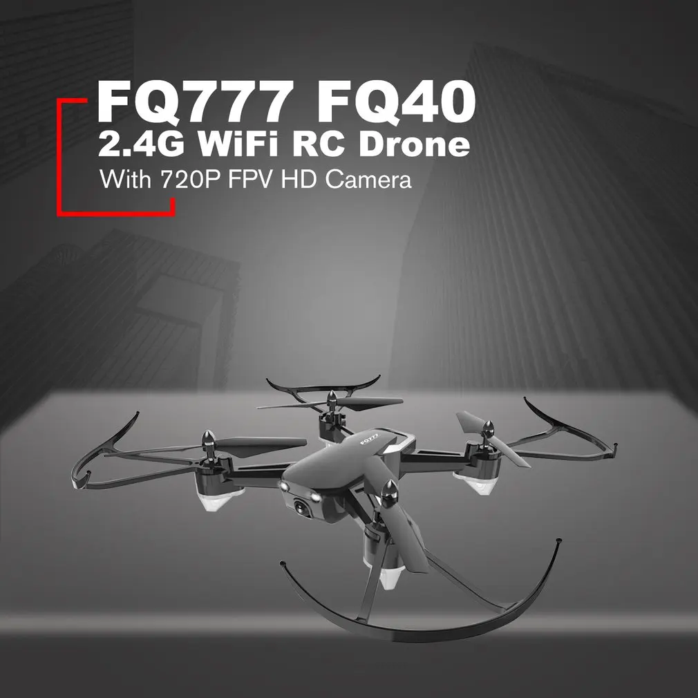 FQ777 FQ40 2,4G Mini WiFi FPV с 480/720P HD камерой режим удержания высоты в реальном времени складной Радиоуправляемый Дрон Квадрокоптер RTF