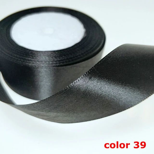 HL 5 meters 15/20/25/40/50mm  Solid Color Satin Ribbons Wedding Decorative Gift Box Wrapping Belt DIY Crafts 39