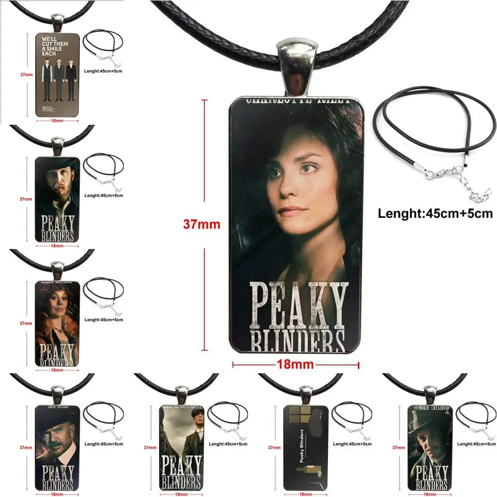 Glass Cabochon Pendant Necklace Rectangle Fashion For Christmas Gift Peaky Blinders Tv Series | Украшения и аксессуары