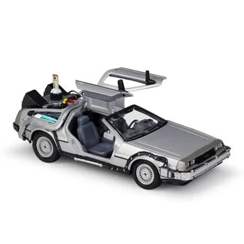 

12pcs/lot Wholesale WELLY 1/24 Scale Car Model Toys Back To The Future Time Machine Diecast Metal Car Model Toy