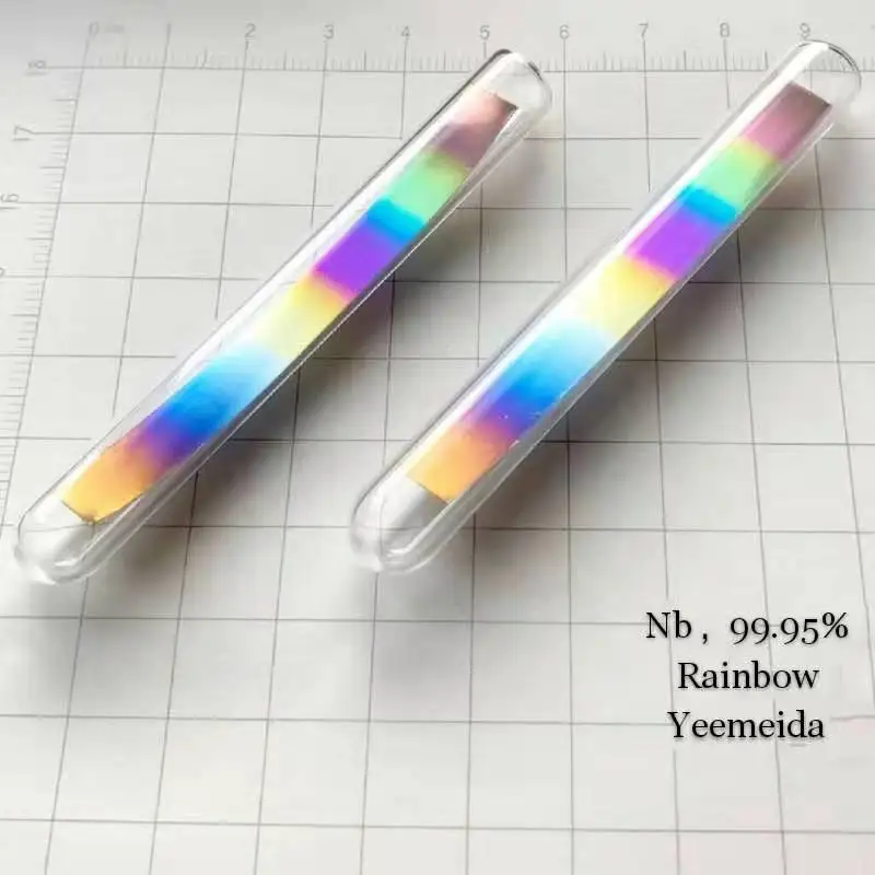 Красочный стеклянный уплотнитель Niobium 99.95% элемент высокой чистоты Коллекция украшения подарок