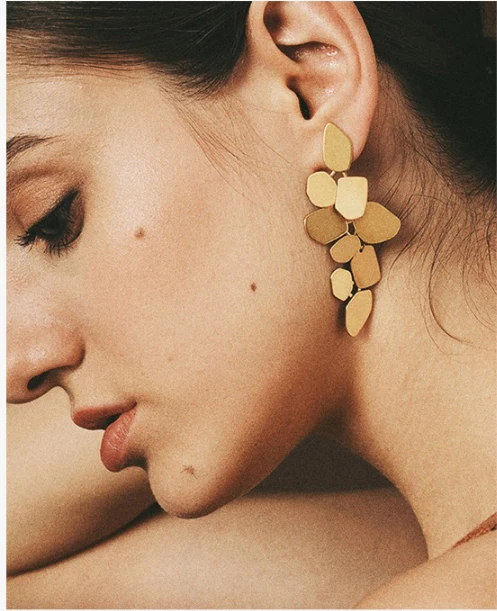 Модные брендовые новые дизайнерские геометрические серьги женские