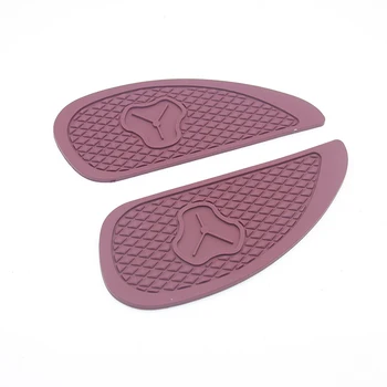 

Purple Motorcycle Rubber Vintage Gas Tank Knee Pads Side Panel Traction Pad Sticker For Harley Cafe Racer Classic Universal