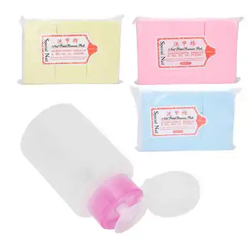 

Acrylic Nail Kit Manicure Nail Polish Remover Wipes Cotton Empty Pump Dispenser Nail Art Remover Tools Kit