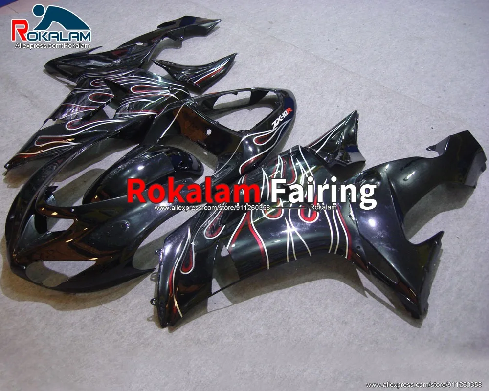 

Body Set For Kawasaki Ninja ZX10R 2006 2007 ZX-10R 06 07 Black White Aftermarket Autorbike Fairing Kit (Injection molding)