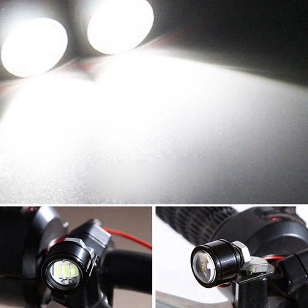 2Pcs Motorcycle handlebar LED spotlight headlight driving light fog lamp FPWCP