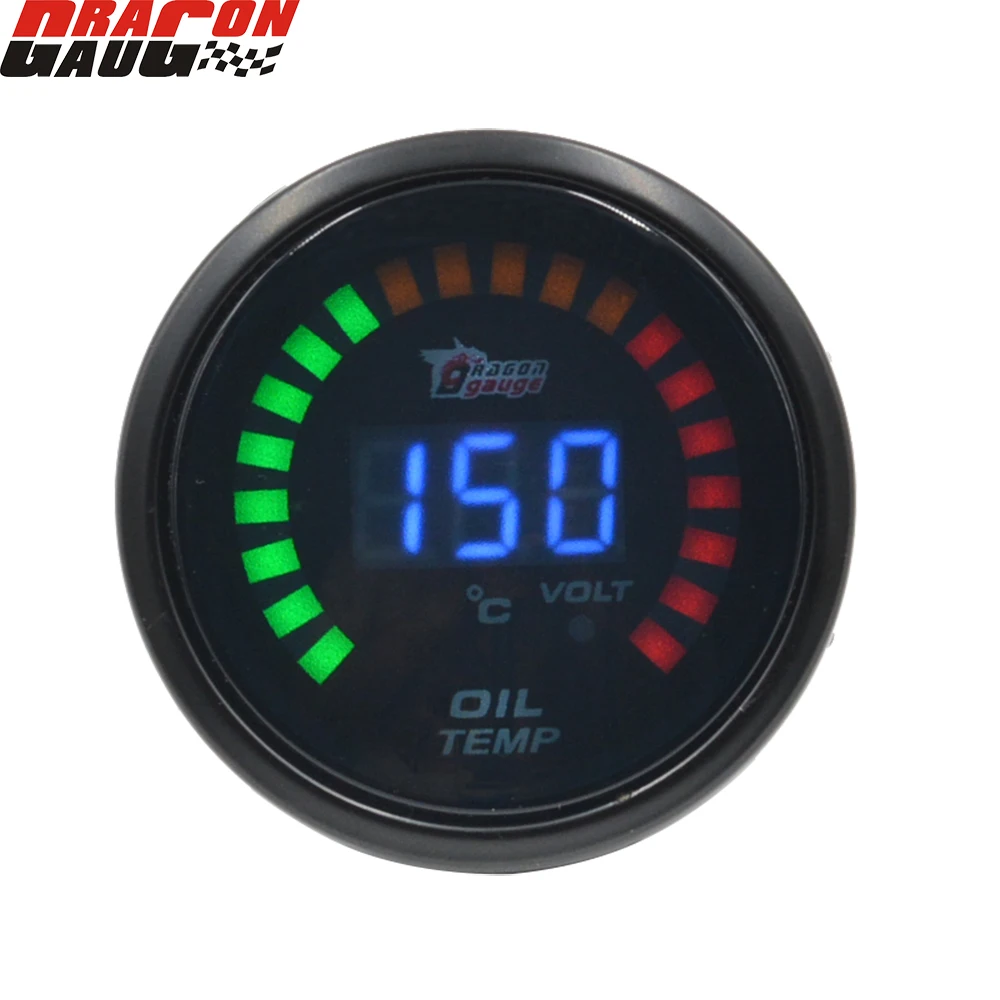 Dragon gauge 2 &quot(52 мм) солнцезащитные очки СВЕТОДИОДНЫЙ Цифровой Автомобильный датчик