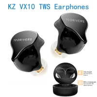 KZ-auriculares inalámbricos VX10 TWS con Bluetooth 5,2, cascos híbridos HiFi con Control táctil, cancelación de ruido, deportivos