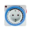 1PCS 24Hours Timer Switch EU Timer Plug in Mechanical Grounded Programmable Smart Countdown Switch Socket Indoor Auto Power off 1