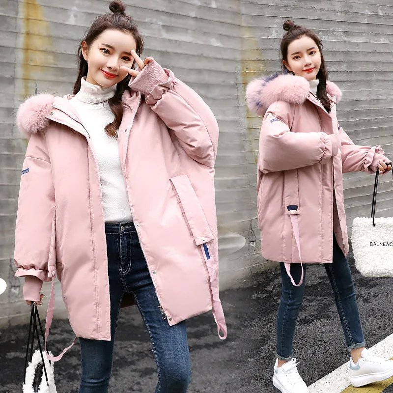 

Pike Cotton Coat Women's 2019 Winter Models Korean-style Loose-Fit BF Mid-length Cotton Overcoat Casual Versatile Workwear Cotto