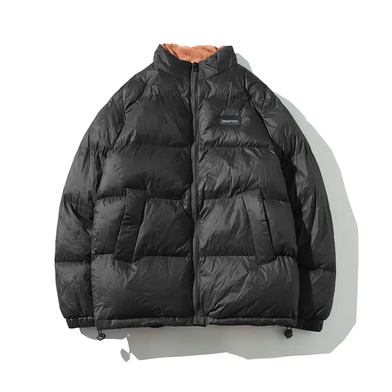 Новые мужские зимние куртки и пальто стоячий воротник парка мужские пальто ветрозащитная верхняя одежда ABZ602 - Цвет: Black