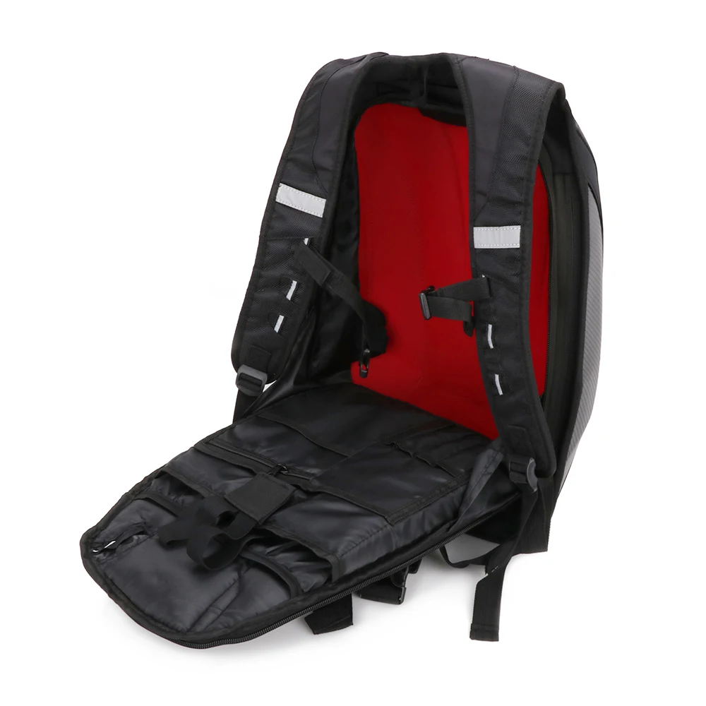 Mochila multicapa de fibra de carbono para motocicleta, carcasa