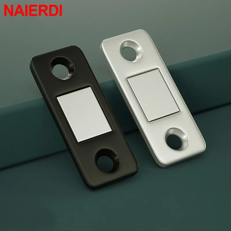 Magnetic Cabinet Catches Door Closer Door Stops 2pcs/Set Magnet Door Stops Hidden Magnetic Cabinet Catches Screw For Closet Cupboard Furniture Hardware