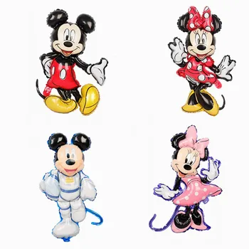 

1p large 3D genuine standing Mickey balloon Minnie aluminum foil balloon banquet birthday wedding decoration children's toy bath