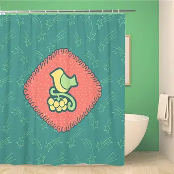 

72x72 Inches Shower Curtain Christmas and New Year Vintage Ornate Frame with Little Bird Sitting on Rowan Tree Waterproof