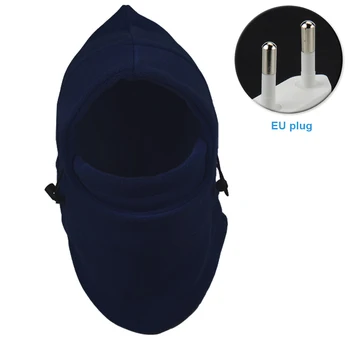 

Keep Warm Winter Adjustable Outdoor Windproof Electric Double Locking Heating Cap Artificial Fleece Solid Cycling Protective