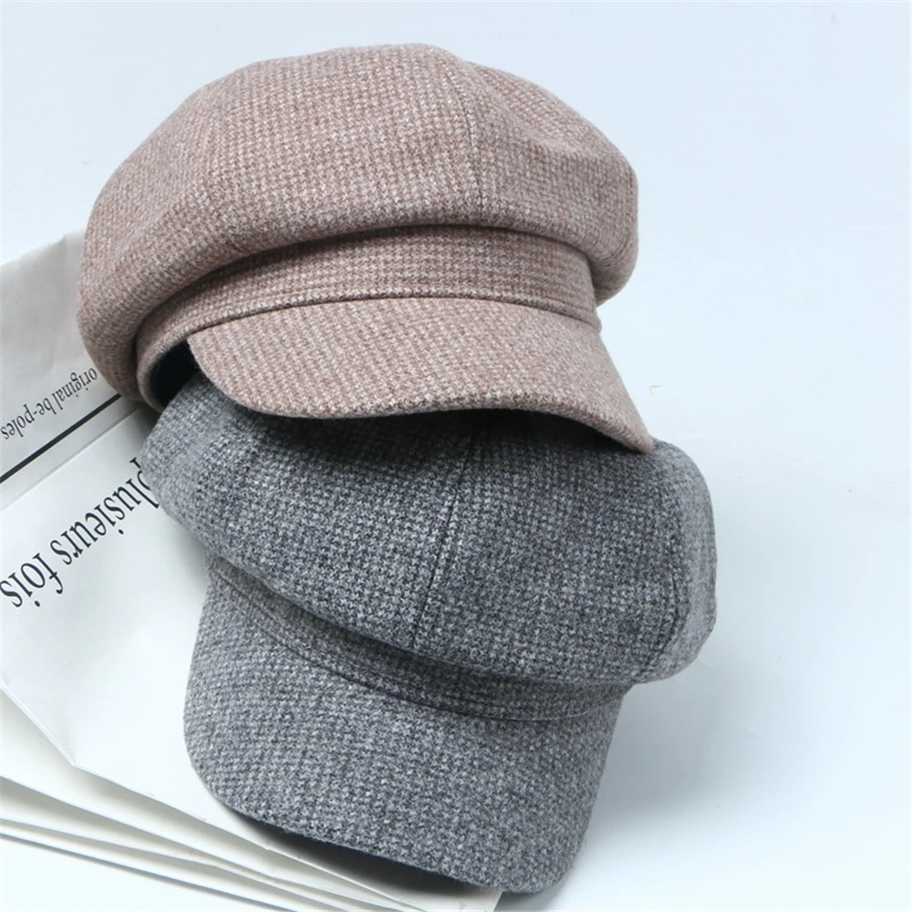 

Golf Driving Flat Cap Berets Men Peaky Blinders Hat Bone Vintage Style Woman Panel Tweed Newsboy Caps Spring Autumn Hat