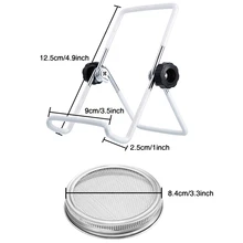 4 упаковки металла Sprouting крышка банки с 2 упаковками металла Sprouting стенды для широкого рта банка с завинчивающейся крышкой консервные банки, чтобы сделать Росток