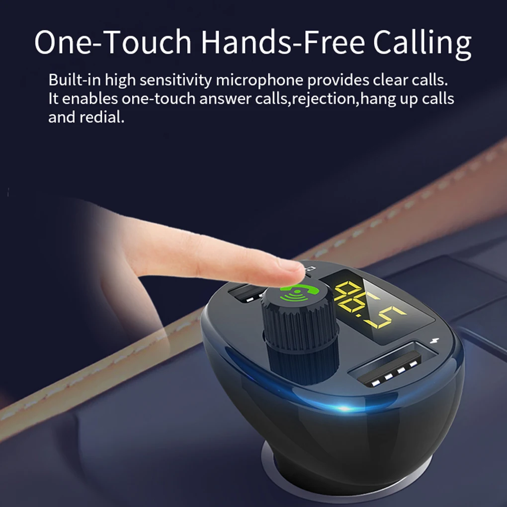 Автомобильный MP3 Bluetooth плеер fm-передатчик двойной USB телефон Быстрая зарядка Hands-free музыкальный проигрыватель