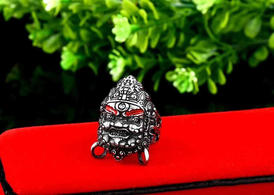 Байер уникальный дизайн нержавеющая сталь Бог Будда богатства кольцо Мода Lucky ювелирные изделия для мужчин Панк подарок Прямая BR8-580
