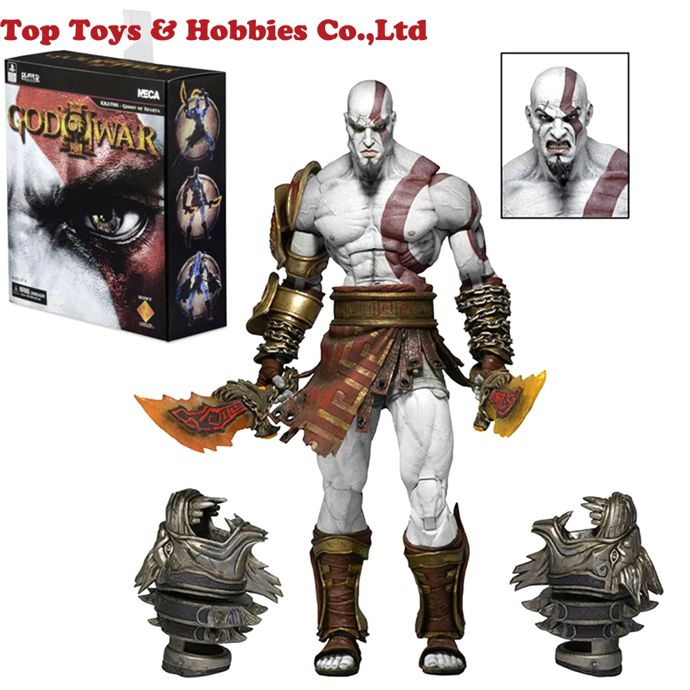 Детские игрушки 18 см, игрушки NECA, игра God of War 4 Kratos, ПВХ, фигурка, призрак Спарты Кратос, коллекционная, 7 дюймов, Мужская мини-фигурка