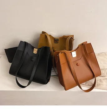 

Female new fashion Korean style all-match mother water bucket bag crossbody bag large capacity simple student shoulder bag