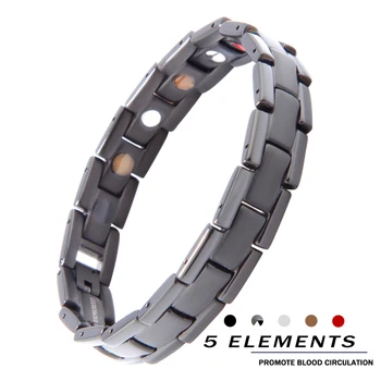 

38 Magnet Therapy Man bracelet women bracelet fashion stainless steel sore hand Alleviate fatigue Titanium Charm Bracelet