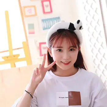 

Women Girls Cute Lying Cartoon Panda Animal Headband Thicken Padded Elastic Wide Hair Hoop Halloween Birthday Festival Headpiece