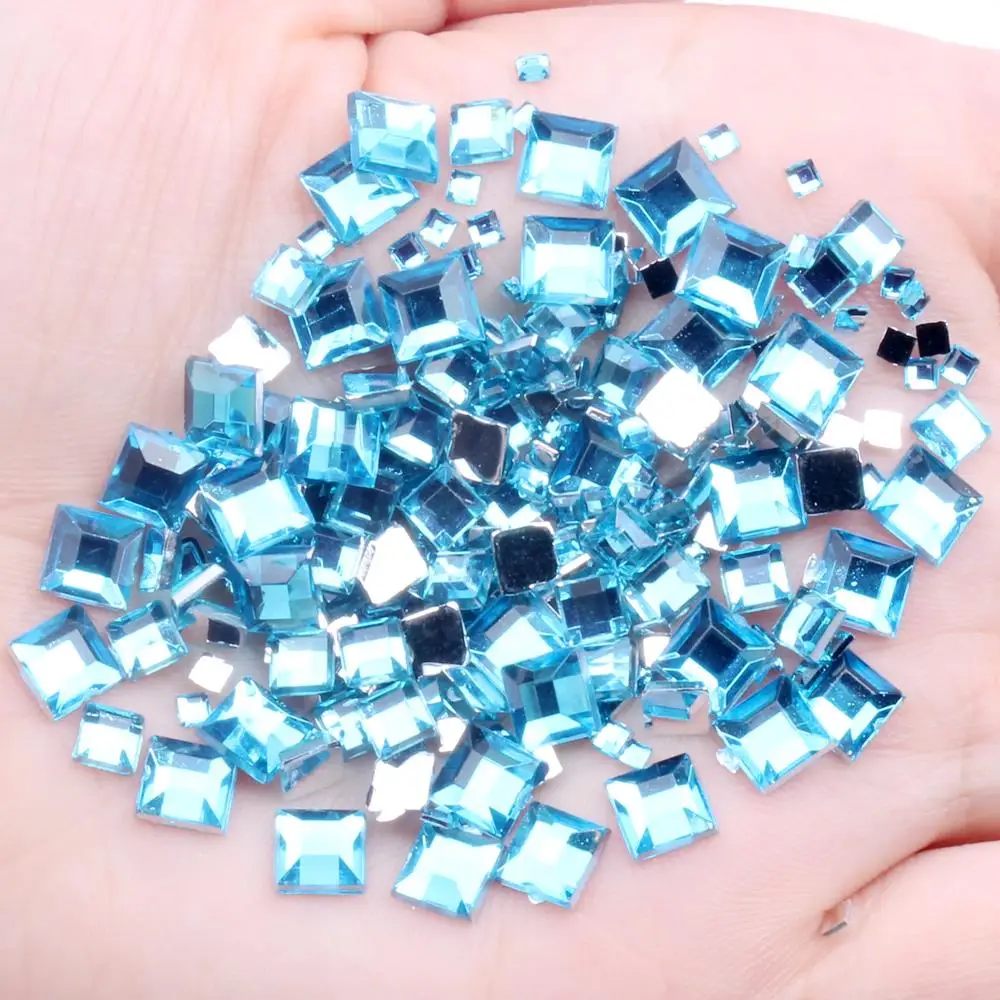 14 aquamarine Акриловые стразы с плоской задней стороной 2 мм 1 г около 300 шт для рукоделия скрапбукинга DIY одежды украшения для ногтей - Цвет: 14 aquamarine