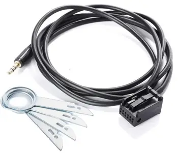 

200pcs 6000CD AUX Input Lead Adapter Cable aux 3.5mm For Ford With Four Removal Keys