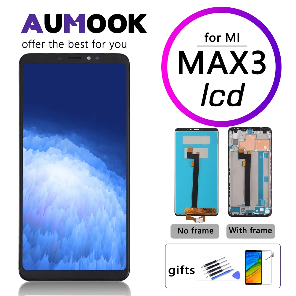 6 9 дюйма Премиум ЖК-дисплей Xiaomi MI MAX 3 Дисплей планшета с рамкой глобальная версия