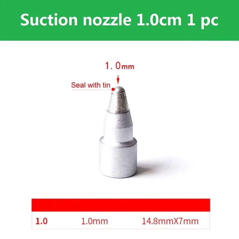 Nozzle 1.0mm Pro'sKit SS-331H Электропаяльник станция оловянный пистолет всасывающий оловянный насос аксессуары фильтр для трубы нагреватель для сопел щетка для валяния пружина - Цвет: Nozzle 1.0mm