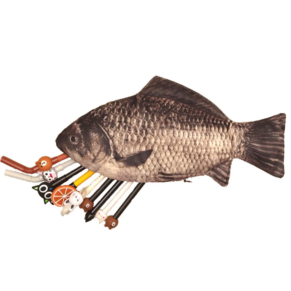 

For 1pc Creative Stationery Fish Pencil Box Large Capacity Upgrades School Gift Fun Fountain Pen Bag