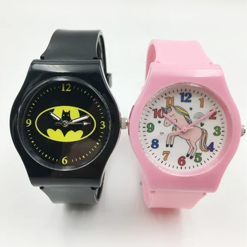 

Jelly Band Spiderman Watch Kids Hot Fashion Unicorn Girls Watches Analog Children Wristwatches Student Cartoon Relogio kol saati