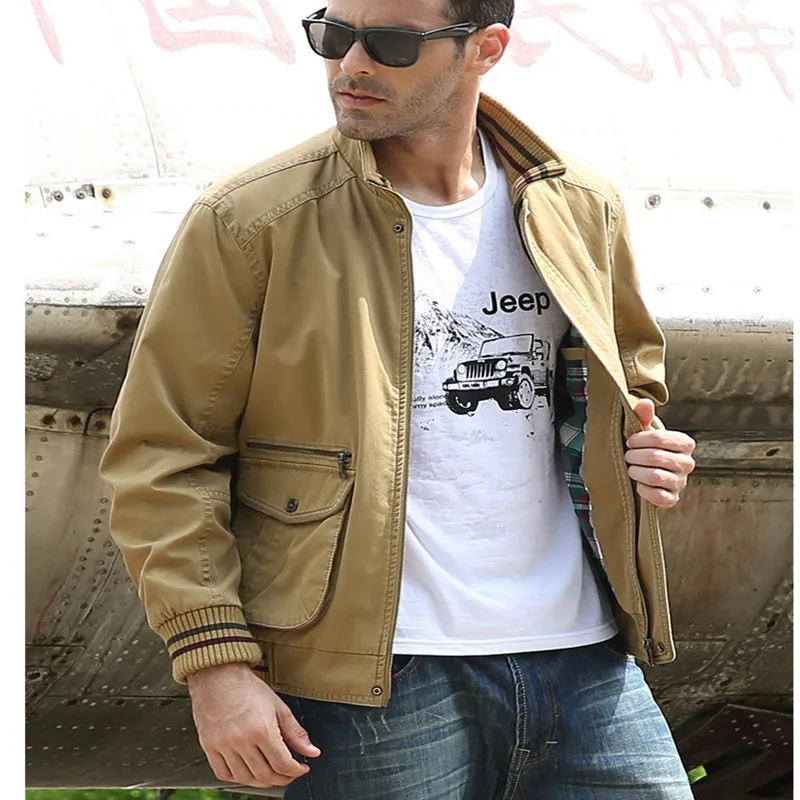 

Spring And Autumn MEN'S Jacket Middle-aged Thin Loose And Plus-sized Tops Men Pure Cotton Casual Coat Fashion