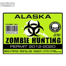 Kansas Zombie Hunting Permit T-Shirt Tee Shirt Free Sticker US outbreak response