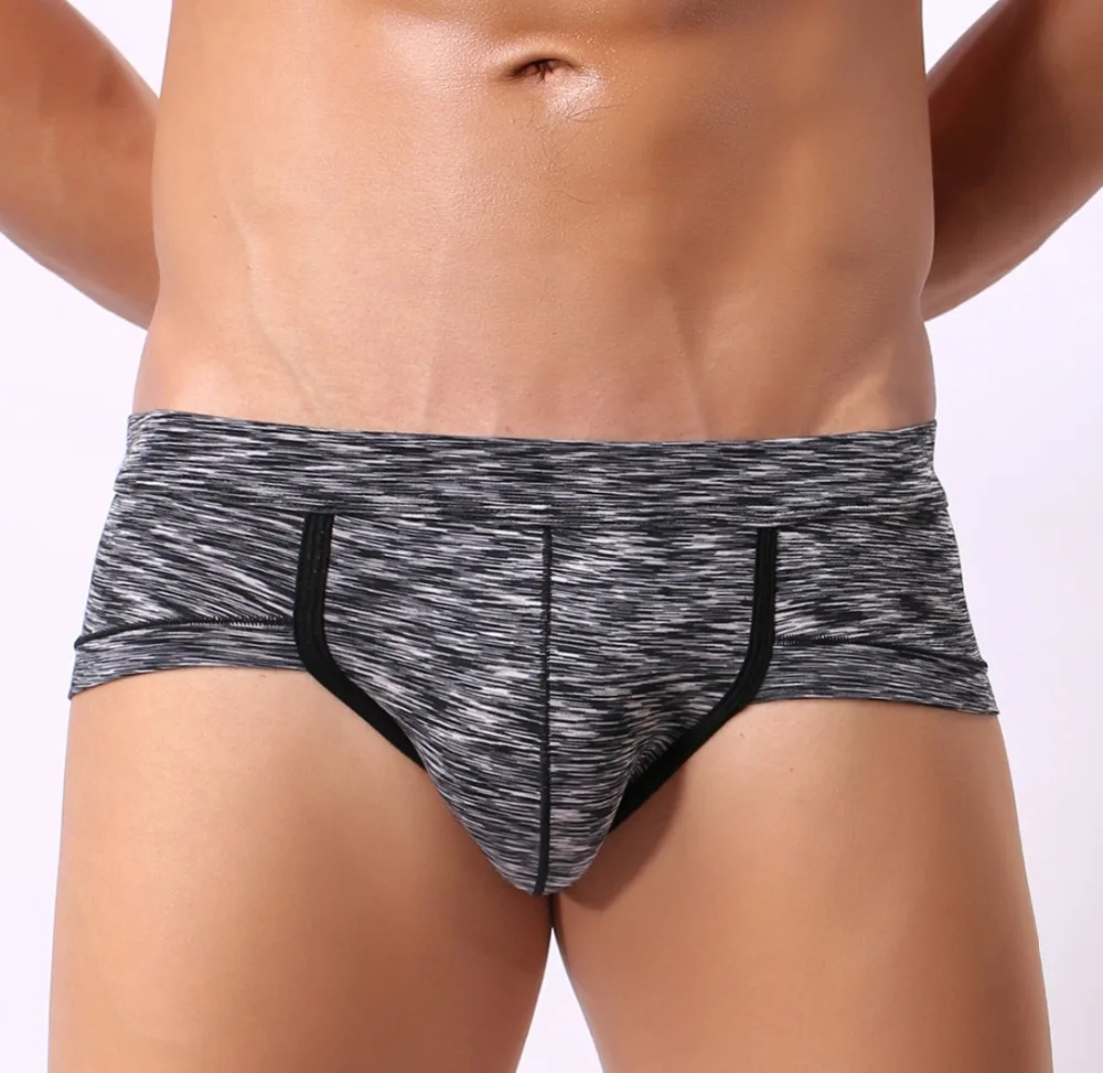 EXILIENS Brand Underwear Men Brief Shorts Mens Briefs Ropa Interior Hombre Low Waist Breathable U Convex Print Size M-2XL 091801