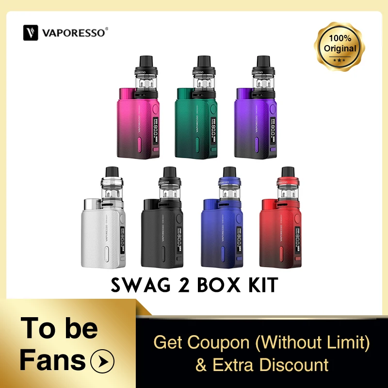 Vaporesso Swag 2 Mod Vape Kit Minifit Liquid для Mech Box Pod System электронная сигарета Vaporizer Squonk Vaper вейп vape