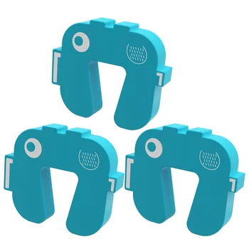 

3Pcs Anti-pinch Door Clips Thickened Door Stopper Finger Pinch Guard Baby Finger Protectors (Blue)