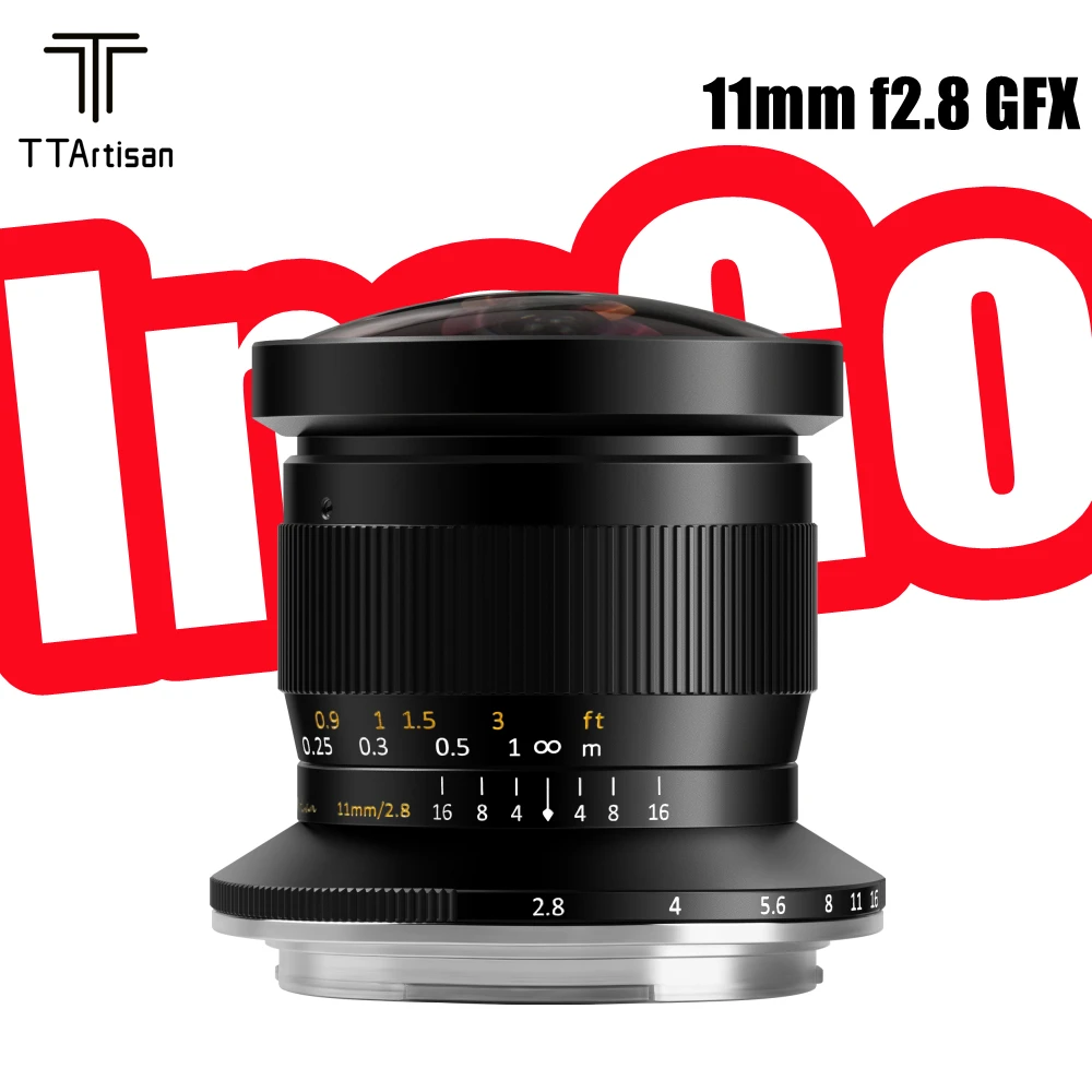 TTArtisan 11 мм F2.8 ручной фокус широкоугольный объектив рыбий глаз для камер Fujifilm GFX