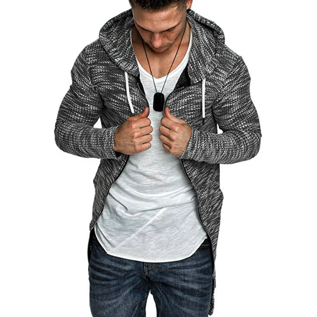 Куртка Для мужчин с капюшоном однотонные Тренч Кардиган с длинным рукавом Верхняя одежда Блузка chaqueta hombre плюс Размеры M-5XL veste homme