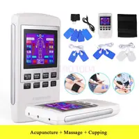 Electrotherapy Physiotherapy Pulse Massager Muscle Stimulator LCD Rechargeable Massage apparatus 110-220v 1