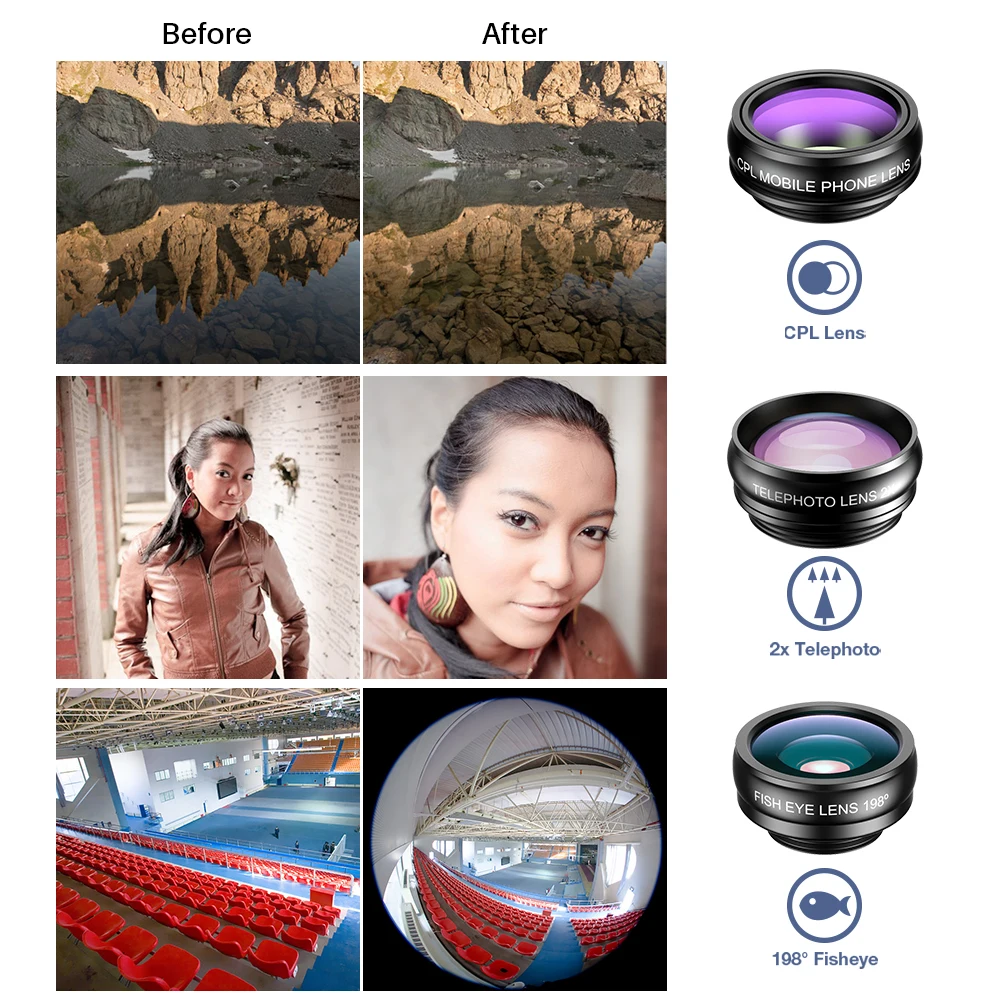 apexel 10 in 1 lens kit