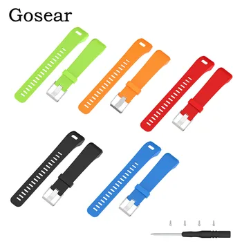 

Gosear Silicone Replacement Band Watchband Smart Watch Strap w/Installation Tools Accessories for Garmin Vivosmart HR Plus