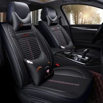 

Full Coverage Eco-leather auto seats covers PU Leather Car Seat Covers for nissan almera n16 g15 classic altima juke kicks leaf