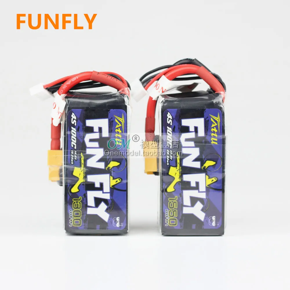 Оригинальный Новый Ace TATTU FUNFLY 1300mAh 1550mAh 4s 14 8 V 100C Lipo аккумулятор с штепсельной
